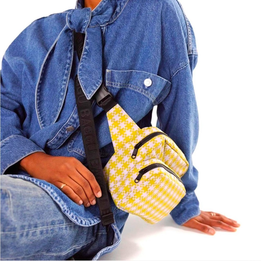 Baggu Pistachio & Pink Gingham Fanny Pack